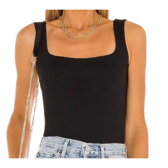 Free People Tops - Intimately Free People Black Square Off Cami Top, Size Medium
